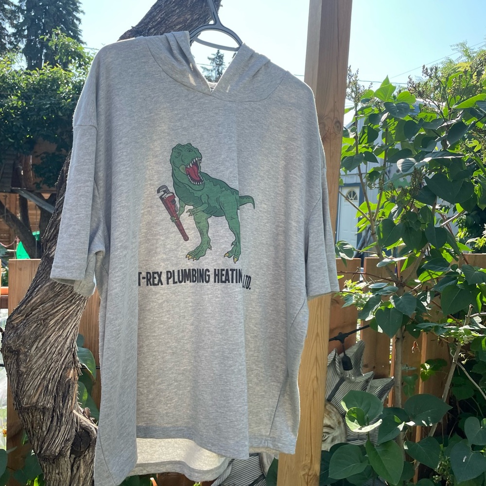 🥊🦖T-Rex Plumbing Heating & Gas Ltd. Boxing Trainher Gym US XL Short Sleeve🦖🥊